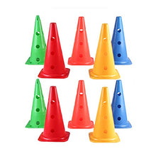 Load image into Gallery viewer, Plastic Traffic Cones, Cones Sports Equipment for Fitness Training, Traffic Safety Practice, Random Color,36cm
