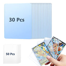 Load image into Gallery viewer, YEIO Top Loaders for Cards,Hard Card Sleeves PVC Trading Card Holder Clear Protective Sleeves Holder for Baseball Card,Sports Cards, Trading Card, Game Card 3 x 4 Inch (30 Pcs+50 Penny Sleeves)
