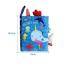 Load image into Gallery viewer, ORAPOH Dinosaur and Ocean Tail Baby Early Education Toy, Activity Crinkle Cloth Book for Toddler, Infants and Kids Perfect for Baby Shower (2 Packs)
