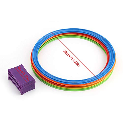 A sixx Lightweight Hopscotch Rings Game Set, Jumping Rings Game, Multi-Colored for Indoor Use Outdoor Use