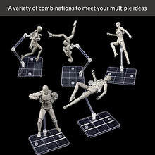 Load image into Gallery viewer, POMER Action Figure Stand,10 Pcs Clear Assembly Action Holder Base Display Model Support Stand Compatible with HG/RG Gundam 1/144 Toy with Screwdriver

