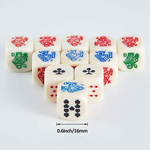 Load image into Gallery viewer, 30 Pieces 16 mm 6-Sided Poker Dice, Great for Poker Games and Card Games
