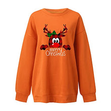 Load image into Gallery viewer, Wirziis Womens Christmas Graphic Sweatshirt Oversized Long Sleeve Pullover Tops Fall Lightweight Crewneck Blouses Pullover
