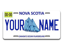 Load image into Gallery viewer, BRGiftShop Personalized Custom Name Canada Nova Scotia 6x12 inches Vehicle Car License Plate
