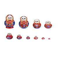 Healifty 10 Layers Wooden Russian Nesting Dolls Matryoshka Russian Dolls Girls Matryoshka Dolls Toy for Party Home Decor Kids Toys