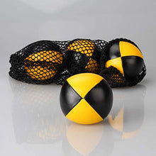 Load image into Gallery viewer, LIOOBO 3pcs Juggling Balls Set for Beginners, Quality Mini Juggling Balls, Durable Juggle Ball Kit, Soft Easy Juggle Balls for Boys Girls and Adults(Yellow Black)
