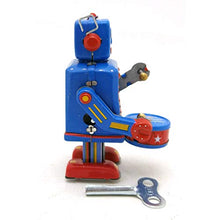 Load image into Gallery viewer, VOSAREA Clockwork Drumming Robot Wind up Cartoon Antique Tinplate Vintage Toy Adornment for Adults Kids Children
