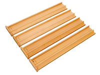 New! - Linda Li Mah Jongg Tile Racks - Wood - Solid Beechwood - with Magnetic Pusher - Set of 4