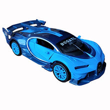 Load image into Gallery viewer, Lmoy 1:32 Scale Bugatti Chiron Vision Grand Turismo (GT) Zinc Alloy Pull Back Diecast Toy car Model Collection with Light &amp; Sound (Blue)
