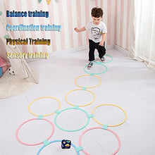 Load image into Gallery viewer, Hopscotch Game Kids Hopscotch Jumping Ring Game-38cm, Boys and Girls Balance and Coordination Training Toys, Color Ring Throwing Game Set, 10 PCS (Size : 1 Set)
