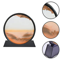 Load image into Gallery viewer, Muyan Moving Sand Art Picture Sandscapes in Motion Round Glass 3D Deep Sea Sand Art for Adult Kid Large Desktop Art Toys (7 Inch, Orange)
