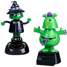 Load image into Gallery viewer, IYSHOUGONG 2pcs Halloween Dashboard Toys Solar Powered Scarecrow Dancing Toys Doll Dancing Figure Toy Car Dashboard Dancer Figurine Decoration for Halloween Party Car Office Desk Home Decoration
