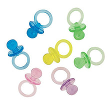 Load image into Gallery viewer, Mini Plastic Pacifier Gender Neutral Baby Shower Favor Charms, 18ct
