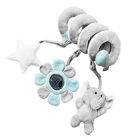 Kisangel 1Pc Baby Crib Spiral Plush Toys Infant Hanging Rattle Toy Soft Elephant Plush Hanging Toy for Infant Bed Stroller