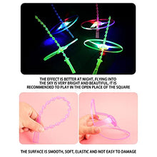 Load image into Gallery viewer, FengLS Plastic Dragonfly Toy Luminous Pull String Flying Saucers Flashing Flying Disc Toys for Children Outdoor Toys (Random, 1PC)
