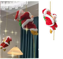 Load image into Gallery viewer, Santa Claus Climbing Rope with Face Mask, Santa Claus Electric Christmas Toys with Music and Lights, Climbing up and Down, Hanging Ornament for Party/Home/Door/Wall/Holiday Decoration
