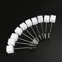 Toyvian 10Pcs White Place Card Holders Rustic Wedding Decor Name Place Card Holder Office Memo Holders Stand Photo Display Clip