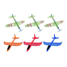 Load image into Gallery viewer, Toyvian Glider Plane for Kids Throwing Foam Plane Glider Airplanes Foam Flying Airplane Kit for Outdoor Sports Garden Yard Playing 6PCS
