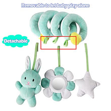 Load image into Gallery viewer, vocheer Hanging Toys for Car Seat Crib Mobile, Infant Baby Spiral Plush Toys for Crib Bed Stroller Car Seat Bar, Green Rabbit
