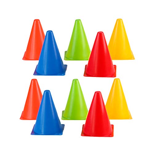 Plastic Traffic Cones, Cones Sports Equipment for Fitness Training, Traffic Safety Practice, Random Color,18cm