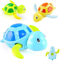 ZHANGXD Baby Bath Toys for Toddlers 1-3 Years,Baby Bathtub Wind Up Turtle Toys, Multicolors Floating Bath Animal Toys for Boys and Girls, 12*12*5.5cm