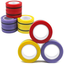 Load image into Gallery viewer, Kicko Magnetic Fidget Rings - Neon Colors - Bulk Magic Spinning Sensory Toy for Kids, Boy or Girl, Birthday Party, Classroom, Learning Motor Skills, Focus Game (6 Pack Red, Yellow, Purple)
