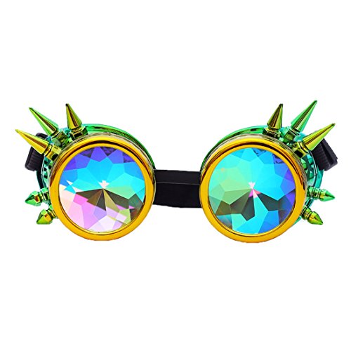 SLTY Kaleidoscope Rave Steampunk Goggles Retro Gothic Halloween Cosplay Goggles