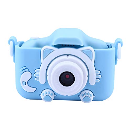 Amosfun Kids Digital Camera Selfie Camera Girls Birthday Toy Gifts Toddler Cameras Child Camcorder Video Recorder for Birthday Holiday Traveling Gift (Sky-Blue)