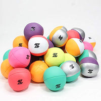 Zeekio Nova Juggling Ball Set - Stretch Bean Bag 4 Panel 120g Ball - Set of 3 Balls (Lime/White)