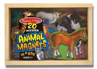 Children's Magnetic Wooden Wild Animals in a Box - Ages 2+