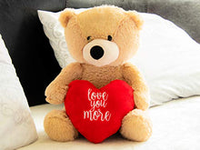 Load image into Gallery viewer, JENVIO I Love You Teddy Bear  Love You More 12 Inch Plush  Valentines Bear with Heart Stuffed Animal for Girlfriend, Boyfriend
