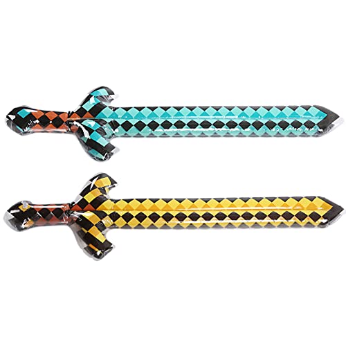 GLOGLOW 2pcs Inflatable Sword Toy, Pretend Play Inflatable Pirate Sword Water Party Inflatable Toy Inflatable Pirates Sword Summer Pool Swimming Party