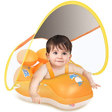 Load image into Gallery viewer, LAYCOL Baby Pool Float with UPF50+ Sun Protection Canopy,Add Tail Never Flip Over Inflatable Baby Float,Toddler for Age of 3-36 Months
