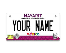 Load image into Gallery viewer, BRGiftShop Personalized Custom Name Mexico Nayarit 3x6 inches Bicycle Bike Stroller Children&#39;s Toy Car License Plate Tag
