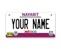 BRGiftShop Personalized Custom Name Mexico Nayarit 3x6 inches Bicycle Bike Stroller Children's Toy Car License Plate Tag