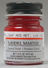Load image into Gallery viewer, Testor Corp. Stop Light Red Metalic Enamel Paint .5oz Bottle
