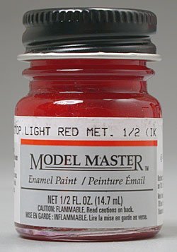 Testor Corp. Stop Light Red Metalic Enamel Paint .5oz Bottle