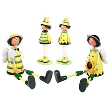 Load image into Gallery viewer, PRETYZOOM 4 Pcs Wooden Puppet Toy Wooden Couple Puppet Doll Wooden Figures Hanging Pull String Puppet Toys for Kids Xmas Gift
