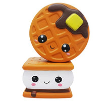 Serenilite Slow Rising Scented Squishy Toy - Cute and Cuddly Toys for Squeezing & Stress Relief - 1 Piece (Smore and Waffle)