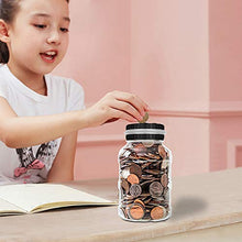 Load image into Gallery viewer, Digital Coin Bank, HeQiao Clear LCD Piggy Bank Simple Auto Counting Large Money Box Coins Savings Jar for US Coins (Silver)
