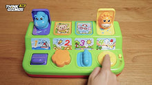 Load image into Gallery viewer, Think Gizmos Interactive Activity Pop-Up Toy for Toddlers Ages 1,2,3  Peek-a-Boo Toy with Lights, Sounds &amp; Music  Cute Animal Learning Game
