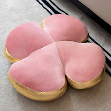 Load image into Gallery viewer, NC Luxury Velvet Four Leaf Clover Pillow Stuffed Pink Black Lucky Leaf Chair Seat Pillow Elegant Flower Floor Mat Sofa Home Decor
