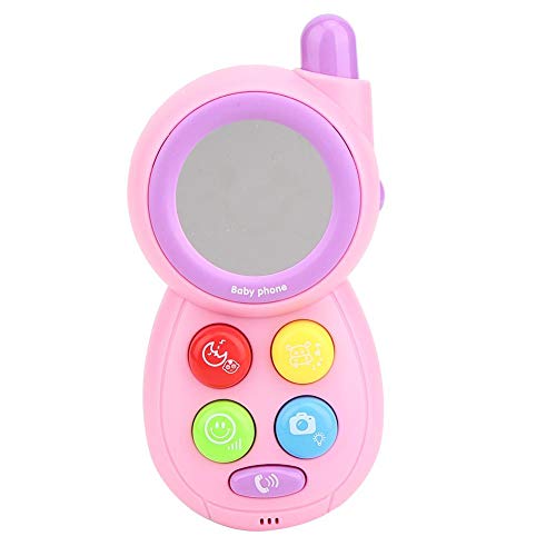 Music Phone Toy, Children Multifunctional Simulation Music Mobile Phone Toy Educational Electric Mobile Toy for Baby Infants Kids(Pink)