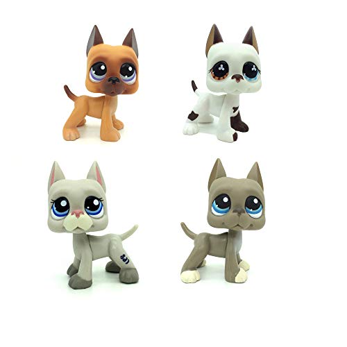 QYXM 4Pcs LPS Pet Shop,Q House Collect,LPS Pet Shop Cartoon Animal Cat Dog Figures Collection,for Kids Gift,#244+184+577+205