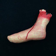 Load image into Gallery viewer, WHZ 25cm Halloween Horror Props April Fool Day Party Prop Body Parts Decoration Bloody Foot
