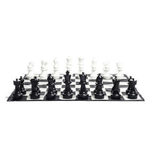 Load image into Gallery viewer, MegaChess Giant Chess Set - 25 inch King with Giant Checkers Set and Giant Quick Fold Chess Mat
