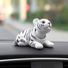 Load image into Gallery viewer, MINGYUE Car Ornament Nodding Tiger Doll Automotive Interior Dashboard Decoration Shaking Head Bobblehead Toys Cute Car Bobbleheads (Color : White Black)
