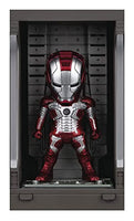 Beast Kingdom Iron Man 3: Iron Man Mk V with Hall of Armor Mea-015 Mini Egg Attack Figure, Multicolor