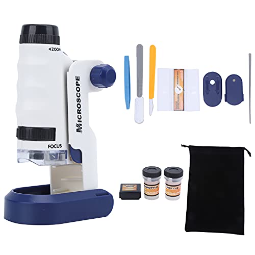 Vbestlife Child Microscope Kit, Mini 60X-120X Magnification Precise Focus Kids Beginner Microscope Science Kit