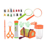 Happyyami Bug Catcher Kit Kids Outdoor Kit with Insect Cage Butterfly Net Magnifying Glass for Children Exploration Biology Learning Playing